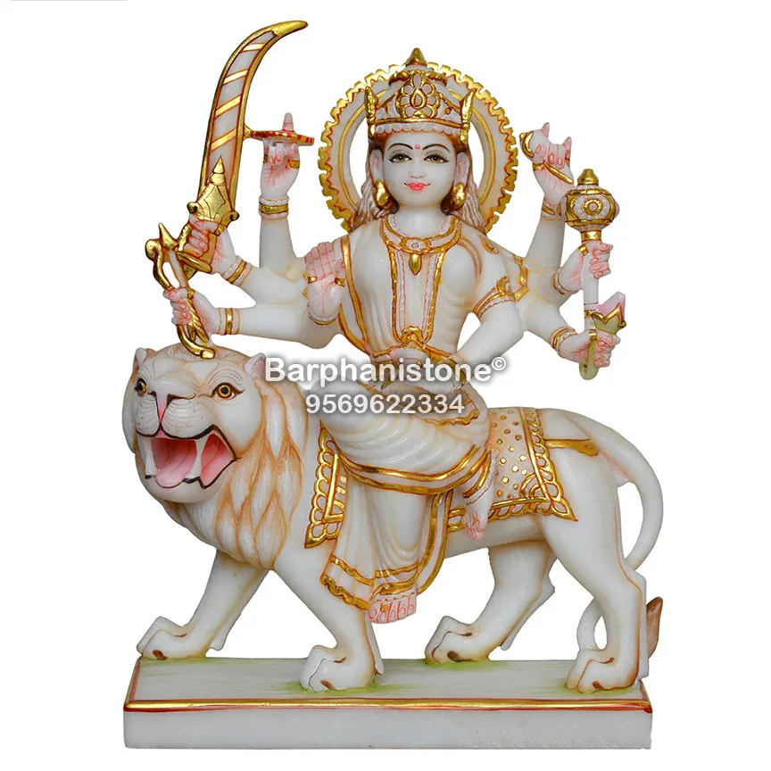 Maa-Durga-Marble-Statue-BSI-6